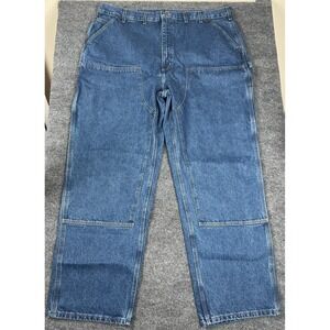 NWT Carhartt B73 DST Denim Double Knee Carpenter Jeans‎ Men's 44x32 USA Union